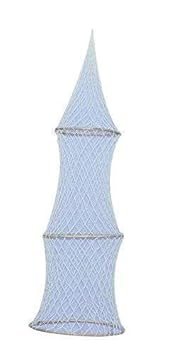 Fischreuse mit 3 Bambusringen, Deko Reuse Natur, Baumwolle 100 cm