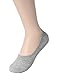 OSABASA Womens 3 Pair Casual No-Show Socks of Hidden Flat Boat Line GRAY US 5-8/Asia S (SETKWMS09)