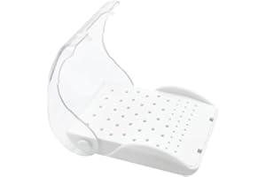 SENLIN DENTAL 60 Holes Dental Bur Block with Cover Case, Bur Autoclavable Case Organizer, Dental Burs Holder for Slow High Speed Burs Drill Dentist Tool (White)