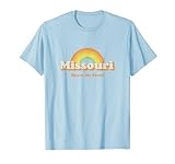 Retro Missouri T Shirt Vintage 70s Rainbow Tee Design