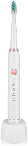 Electric Toothbrush, SARMOCARE Rechargeable Electric Toothbrush Sonic Toothbrush 3 Modes 2 Replacement Heads IPX7 Waterproof with 2 Minute Smart Timer (White)