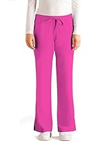 Grey's Anatomy Women's Junior-Fit Five-Pocket Drawstring Scrub Pant - XX-Small Tall - Cosmo