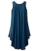 URBANCLEO Womens Scoop Neck Sleeveless Elong Tunic Top Shirt Teal Large
