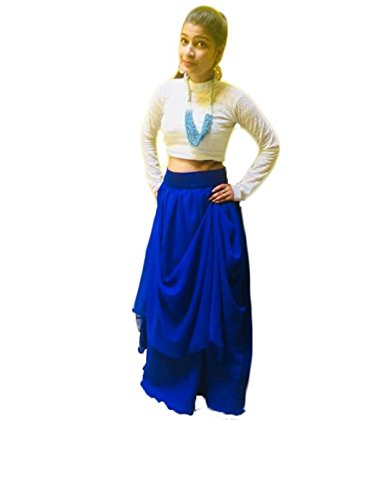 white silk long skirt