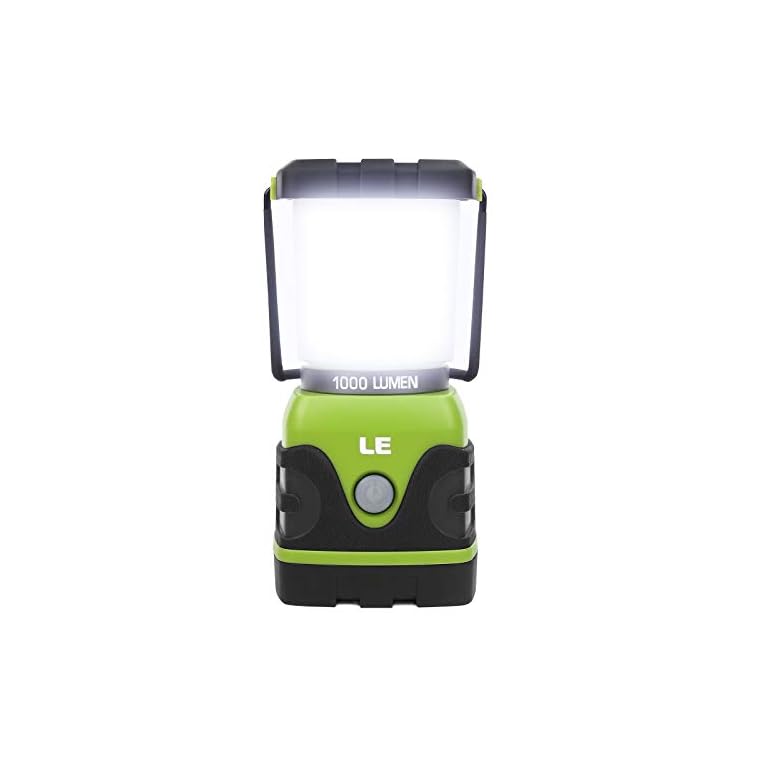 LE LED Camping Lantern, Battery Powered LED with 1000LM, 4 Light Modes
