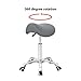 Antlu Saddle Stool Rolling Chair for Office Massage Salon Kitchen Spa Drafting,Adjustable Hydraulic with Wheels (Gray)