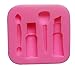 Women Makeup Cosmetic Lipstick Shape Silicone Fondant Mold Eyebrow Blush Brush Shape Fondant Chocolate Mold Silicone Cake Decoration Mold