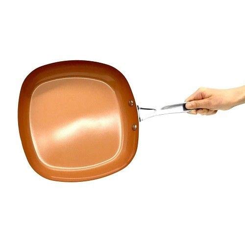 GOTHAM STEEL Square Chefâ€™s Frying Pan, 12.5â€ , with Ultra Nonstick