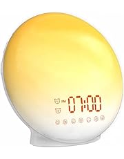 Wake-up Light, Smart Sleep Alarm Clock, Sunrise Sunset Simulation, 7 Natural Sound Machine, 7 Colors LED Night Light, OK to Wake Clock for Kids,Time-to-Rise Sleep Trainer, Sleep Aid for Hard Sleepers