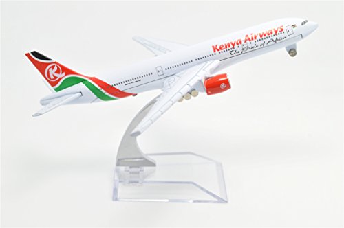 TANG DYNASTY(TM) 1:400 16cm Boeing B-777 Kenya Airways Metal Airplane Model Plane Toy Plane Model