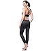Kiwi-Rata New Ankle Long Thermo Pants Neoprene Sweat Sauna Suit Yoga Leggings for Women Ladies Weight Loss Burn Fat,Black(Inner/: Black),M (Waist/:26-28,Hip/:.34-36)