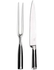 Kilajojo Chef Pro Stainless Steel Carving Knife and Fork Set