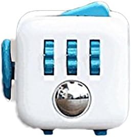 Anxiety Attention Fidget Cube Relieves Stress And Anxiety for Children and Adults Toy (Blue White)