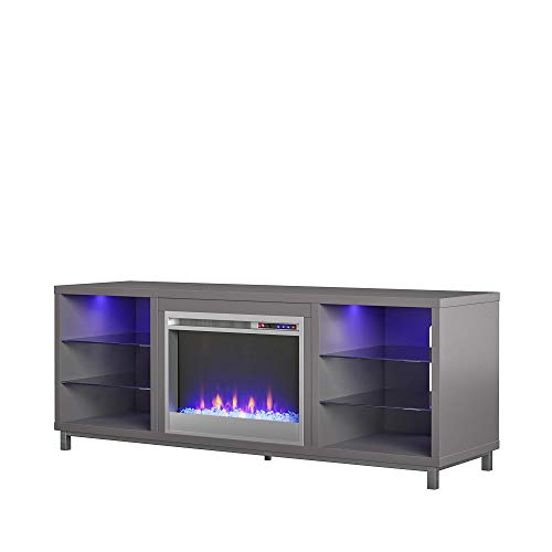 Ameriwood Home Lumina Fireplace Stand for TVs, up to 70", Graphite Gray - Image 3