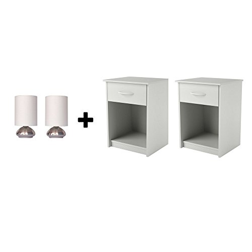 Set Of 2 Nightstand Mdf End Tables Pair Buy Online In India At Desertcart