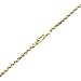 Floreo 10k Yellow Gold 2.5mm Solid Rope Chain Diamond Cut Bracelet or Anklet 8 Inch