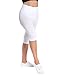Double Agent High Waist Shaping Capris - SlimMe by MeMoi - Versatile Leggings ,White,Medium