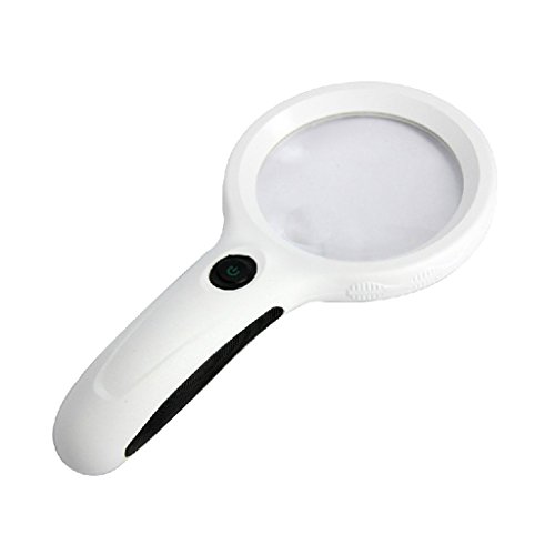 9-Led Bulbs Illuminated Lighting Glass Lens Handheld Magnifier 8X Magnifying for Coin Jewelry