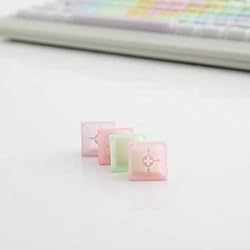 HMANE 109 Keys POM Jelly Keycaps Set, Rainbow Blank