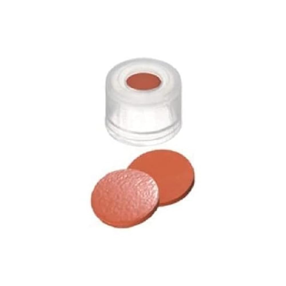 Neolab 7 0617 PE Push On Cap Natural Rubber, 8 mm, red/orange/TEF Transparent (Pack of 100)