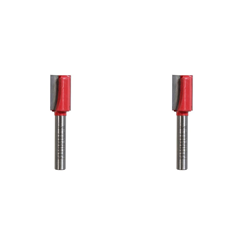 Faithfull FAIRB26 Router Bit TC Two Flute 1/4in 12mm,Red/Silver (Pack of 2)