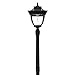 GAMA SONIC GS-104S Pagoda Lamp Post, Outdoor Solar Light and Post, Bright White LED, Black