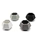 T4U Ceramic Succulent Planter Pots with Drainage Hole Set of 4, Matt Hexagonal Porcelain Handicraft as Gift for Mom Sister Aunt Best for Home Office Restaurant Table Desk Window Sill Decoration