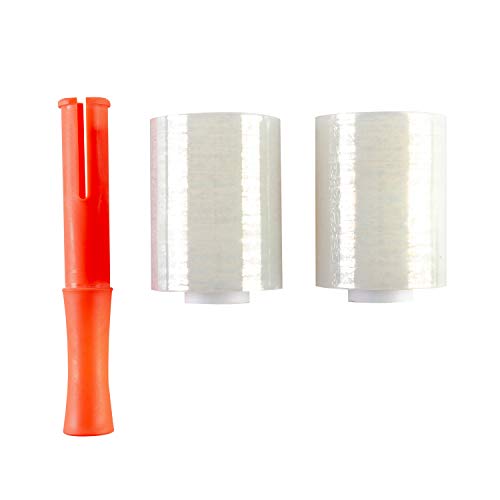 Mini Stretch Wrap 2 Pack with Plastic Handle for Pallet wrap, Moving