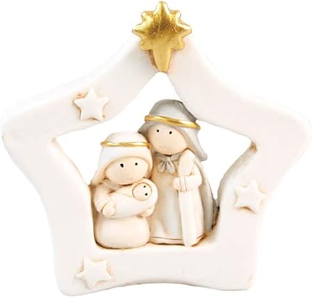 Stella Di Natale Per Presepe.The Healing Corner Mini Presepe Natalizio Con 3 Statuette Della Sacra Famiglia Con Stella Di Natale Per Bambini Decorazione Per Albero Di Natale Amazon It Casa E Cucina