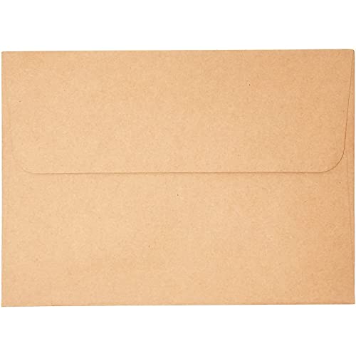 50 Pack Blank A7 Kraft Paper Cards and Envelopes, All Occasion 5x7 Note