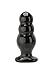 Doc Johnson Titanmen - Trainer Tool #4 - Triple Ripple Plug - 5.1 in. Long and 2.1 in. Wide - Prostate Stimulating Anal Toy - Butt Plug