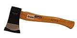 Anchor Camping Hatchet - Hand Axe with Curved Wooden Handle - Two Tone Blade - Wood Chopping Tool - 13.5