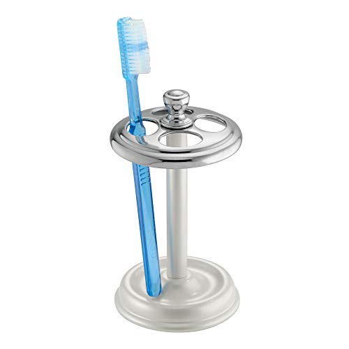 iDesign Metal Toothbrush Holder Cup for Bathroom Organization The York Collection, 3.25" x 5.75