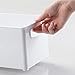 mDesign Kitchen Cabinet and Pantry Storage Organizer Bin - Deep, White