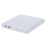 DLPIN External CD Drive, Protable External CD-RW Drive DVD-R Combo Burner Writer Player for Laptop Notebook PC Desktop Computer- White
