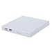 DLPIN External CD Drive, Protable External CD-RW Drive DVD-R Combo Burner Writer Player for Laptop Notebook PC Desktop Computer- White