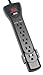 Tripp Lite 7 Outlet Surge Protector Power Strip, 7ft Cord, Right Angle Plug, 2160 Joules, Black, & Dollar 75,000 INSURANCE (SUPER7B)