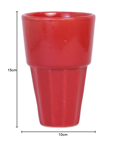 Freakway Cutting Tea Glasses, Set of 6 Chai Cups with Iron Stand & Hanger, Tapri Style but Royal Gift (Full Multicolour) 4