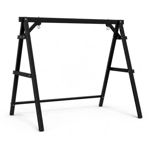Bonnlo 6.9FT Porch Swing Frame,660LBS Heavy Duty Wood Frame, Black