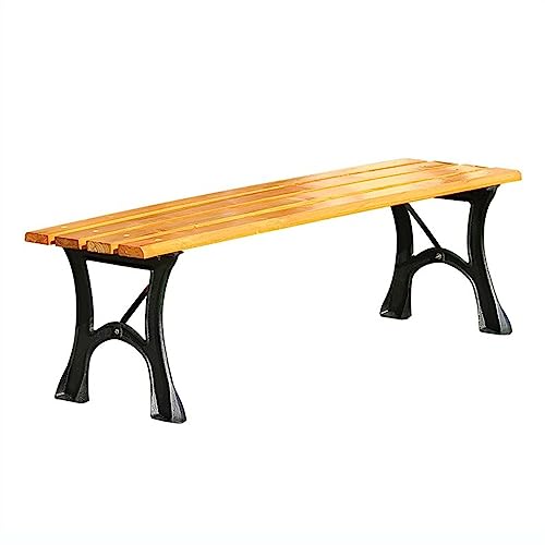 XRXwuf689 Outdoor Garden Bench Outdoor Backless Terrace Garden Bench, Cast Iron, Porch Park Courtyard Outdoor Leisure Seat Park Bench(150cm)