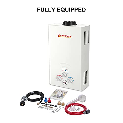 Camplux 2.11 GPM Tankless Propane Water Heater,Outdoor Portable Gas
