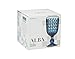 Godinger Wine Goblet Beverage Glass Cup Alba - Blue - Set of 4