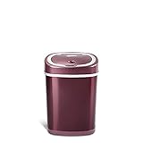 Nine Stars DZT-15-9BURG Trash Can, Small, Burgundy