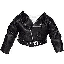 FAO Schwarz The Muppets Whatnot Workshop - Black Leather Jacket Doll Outfit