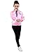 50S Grease T-Bird Danny Pink Ladies Satin Jacket Costume with Polka Dot Scarf for Girls (10, Pink)
