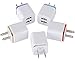 Wall Charger, 15W Universal Dual Port 2.1A & 1A Rapid Portable USB Travel Wall Adapter for iPhone 7 6S Plus, 5S, iPad Pro, Galaxy S8, S7, S6 Edge Plus, S5, Nexus, HTC, Android GoPro & More (3 Pack)