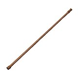 Curtain Rod - TOOGOO(R)Spring Loaded Extendable Telescopic Net Voile Tension Curtain Rail Pole Rod Rods Wood color 60-110cm