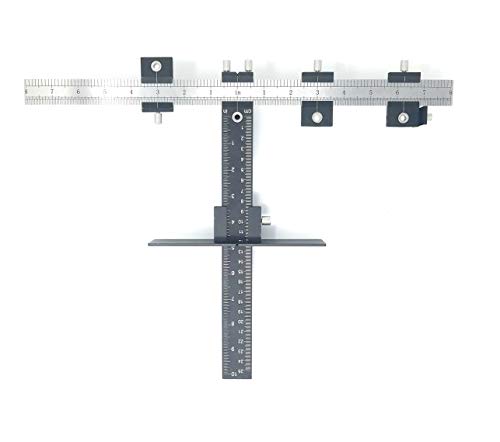 Valiant Cabinet Hardware Jig | Drawer Knobs and Pulls Template Tool for Drilling Holes on Wood | Adjustable Drill Guide Tools for Doweling, Boring and Mounting Door Handles | Made All from Aluminum