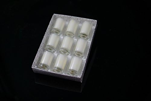Vivre Royale Stunning Set of 9 Votive Candles In Shot Glass, Real Quality Wax Votive, Drip-less Clean Candle Gift Set (Ivory Candle, Vanilla Scent)