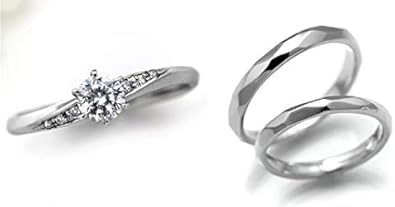 Amazon Co Jp 婚約指輪 安い 結婚指輪 セットリングダイヤモンド プラチナ 0 3カラット 鑑定書付 0 3ct Gカラー Vs2クラス 3exカット H C Cgl Jewelry